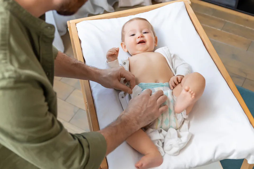 Modern baby changing facility in Budapest attraction with clean amenities