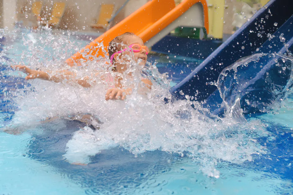 The indoor water park at Aquaworld Resort Budapest