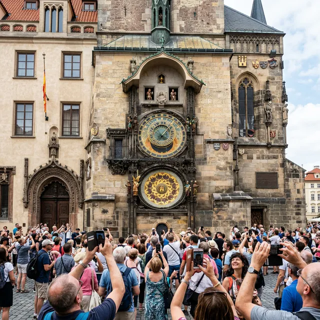 Prague Astronomical Clock — The Hourly Parade