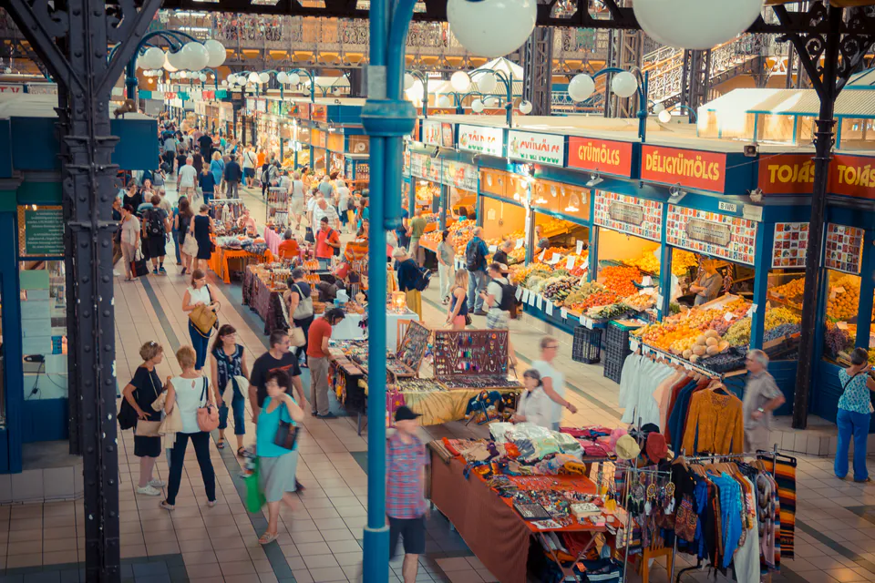 Food stalls at the upper level of Central Market Hall