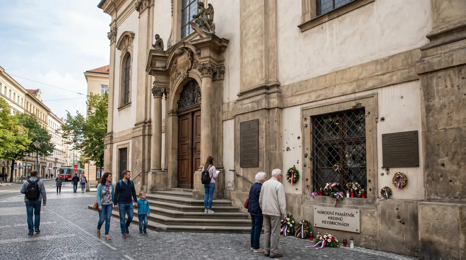 National Memorial to the Heroes of the Heydrich Terror — historic view