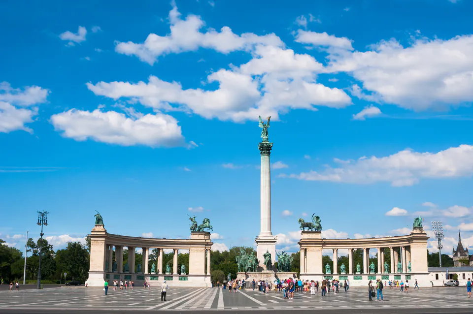 Heroes' Square with accessible pathways
