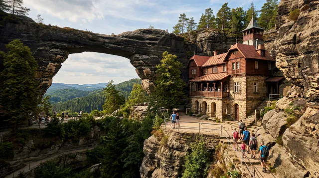 Bohemia Adventures – Travelers' Choice 2025: Top Highlights of Bohemian & Saxon Switzerland with Boat Ride — Pravčická Gate and the Sokolí Hnízdo: An Architectural Symbiosis