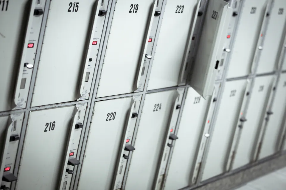Modern luggage storage facility with secure lockers in Budapest city center