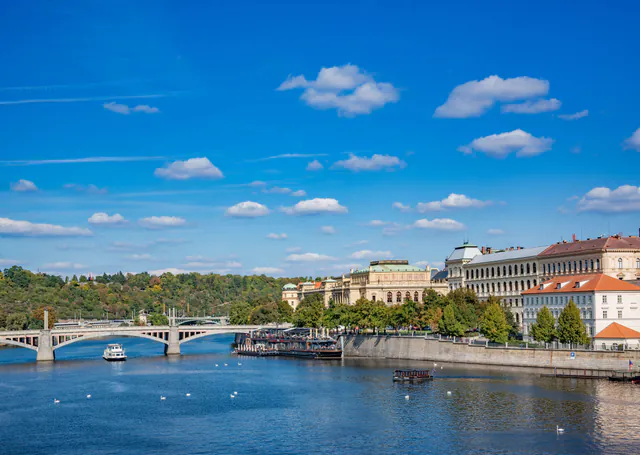 Prague’s Essential Free Tour: Old Town + Jewish Quarter — The Rudolfinum Departure and the Vltava River Context